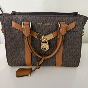 Michael Kors Brown and Tan Satchel